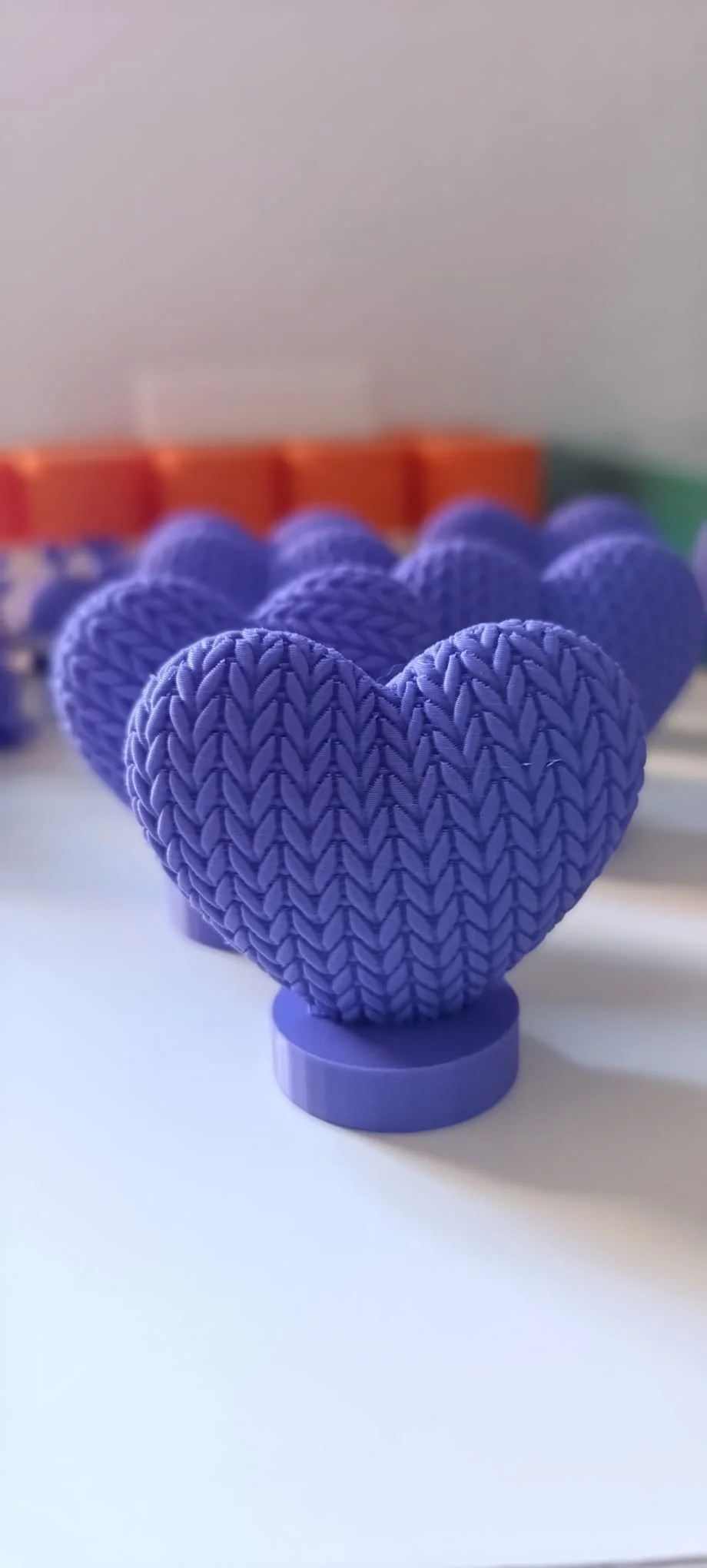 Corazones personalizados impresos en 3D para evento o fan project