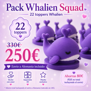 Pack 22 toppers "Whalien"