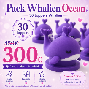 Pack 30 toppers "Whalien"
