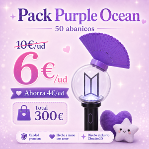 Pack Purple Ocean (50 Abanicos)