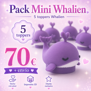 Pack 5 toppers "Whalien"