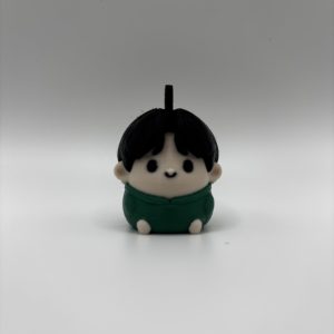 Figura Mochi Oso impresa en 3D, personaje decorativo de diseño original de Obrador3D